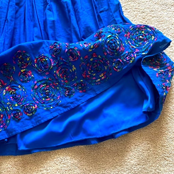 Cotton blue mini sundress - Picture 5 of 7